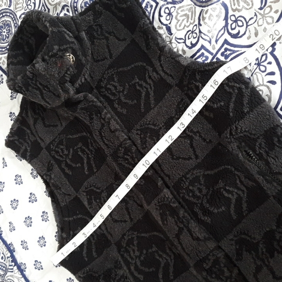 Kerrits Sz S Horse Patch Print Full Zip Equestrian Fleece Vest - Picture 6 of 17